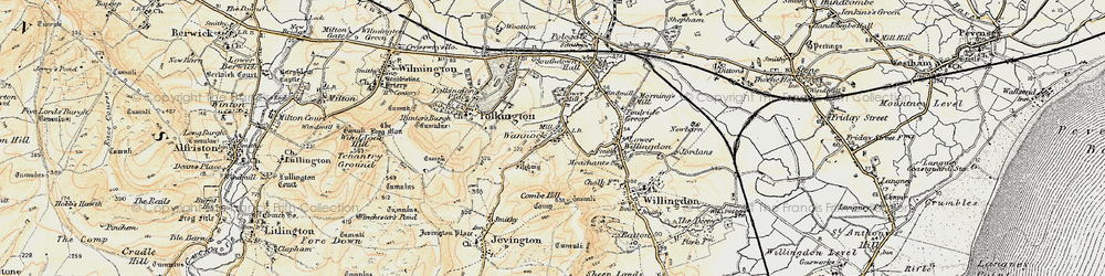 Old map of Wannock in 1898