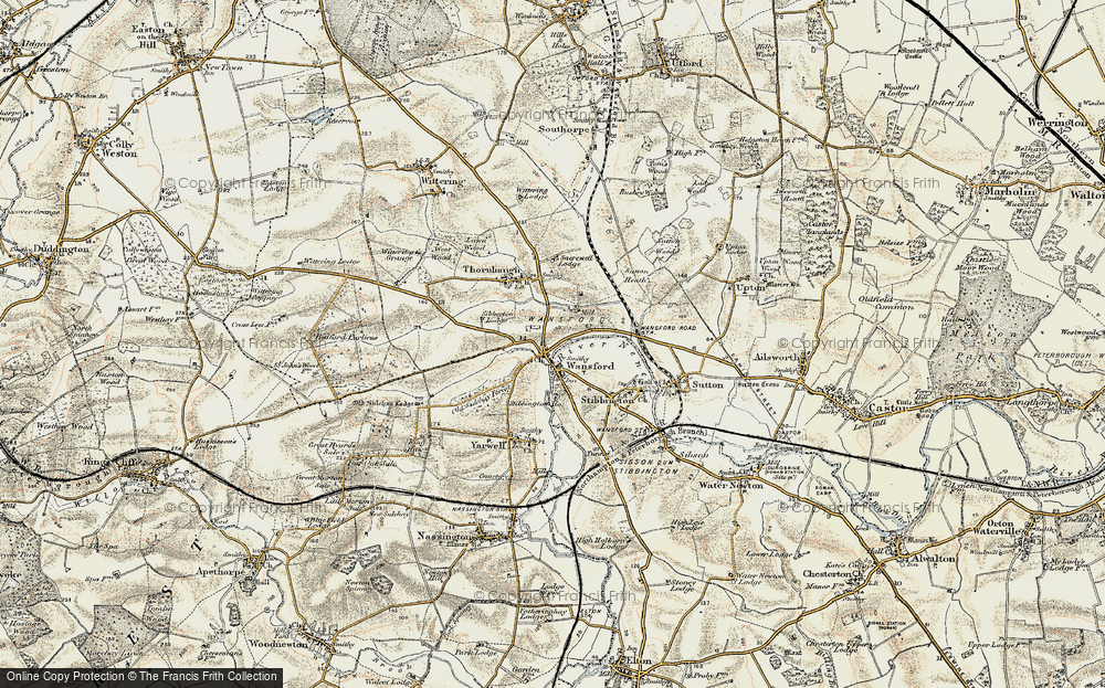 Old Map of Wansford, 1901-1903 in 1901-1903