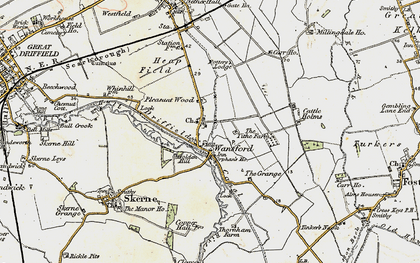 Old map of Wansford in 1903-1904