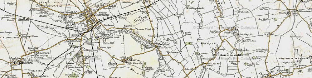 Old map of Wansford in 1903-1904