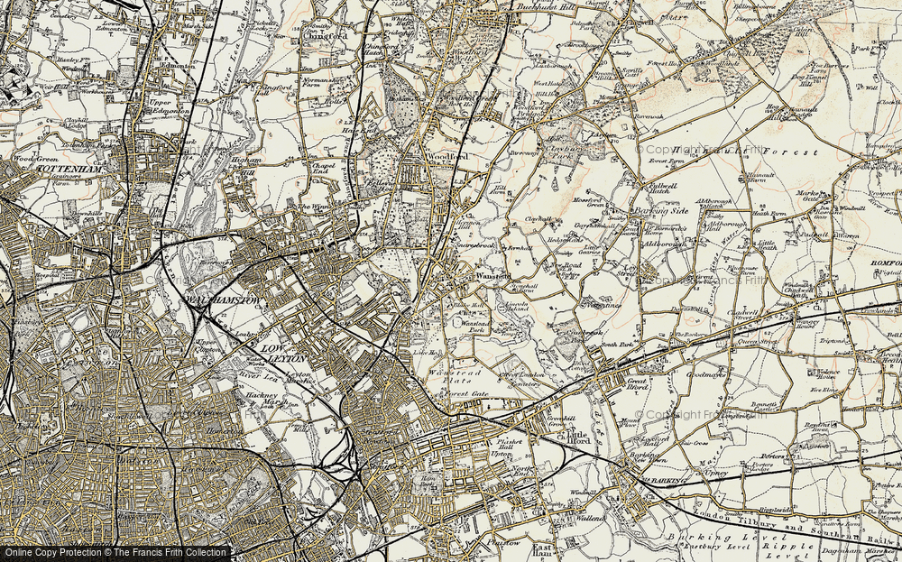 Old Map of Wanstead, 1897-1898 in 1897-1898