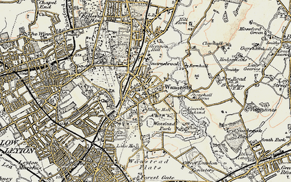 Old map of Wanstead in 1897-1898