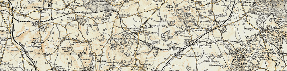 Old map of Wanstrow in 1897-1899