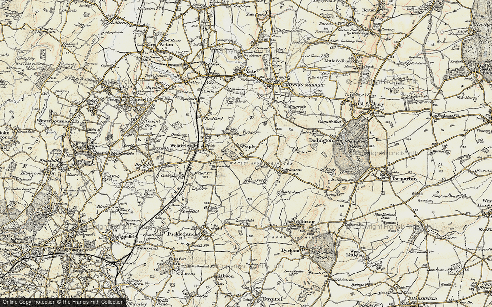 Old Map of Wapley, 1898-1899 in 1898-1899