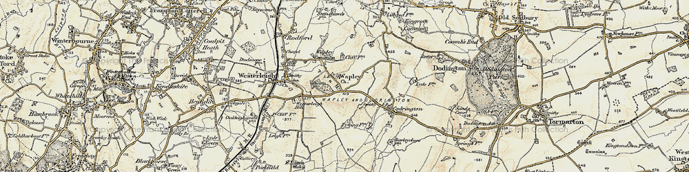 Old map of Wapley in 1898-1899