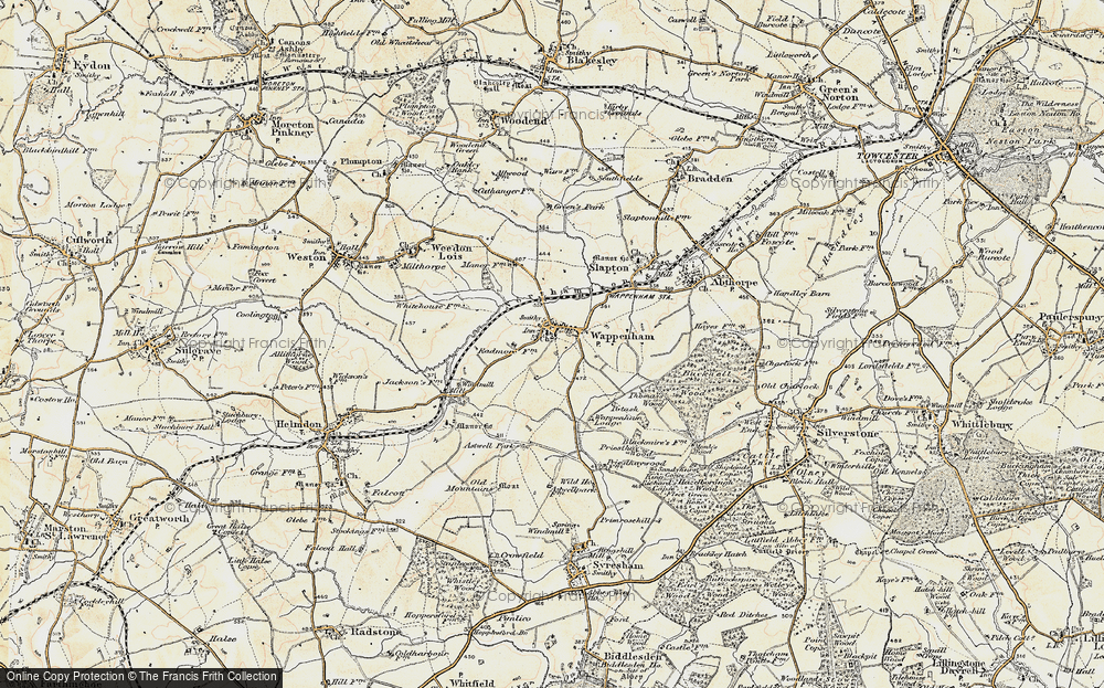 Old Map of Wappenham, 1898-1901 in 1898-1901