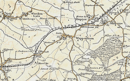 Old map of Wappenham in 1898-1901