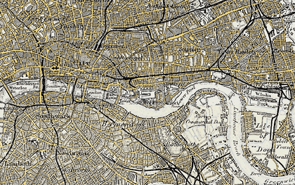 Old map of Wapping in 1897-1902