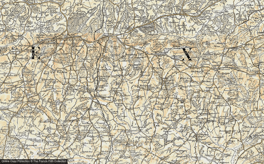 Old Map of Warbleton, 1898 in 1898