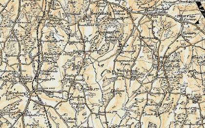 Old map of Warbleton in 1898