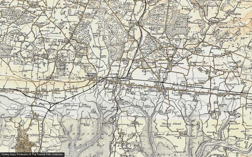 Old Map of Warblington, 1897-1899 in 1897-1899