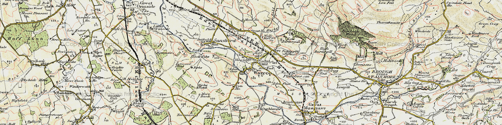Old map of Warcop in 1903-1904
