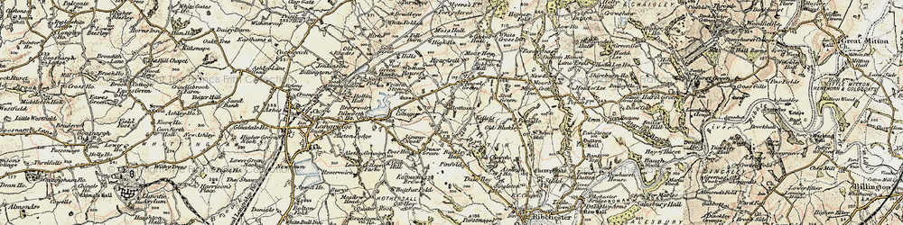 Old map of Old Buckley in 1903-1904
