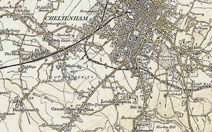 Old map of Warden Hill in 1898-1900