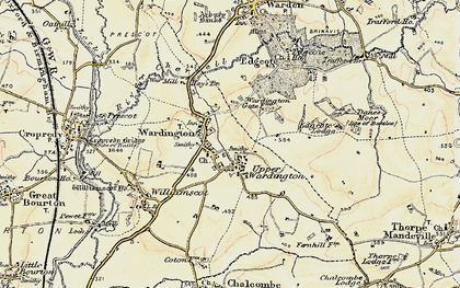Old map of Wardington in 1898-1901