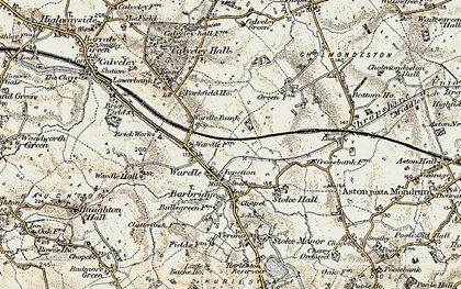 Old map of Wardle in 1902-1903