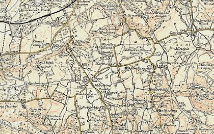 Old map of Wardley in 1897-1900