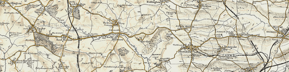 Old map of Allexton Wood in 1901-1903