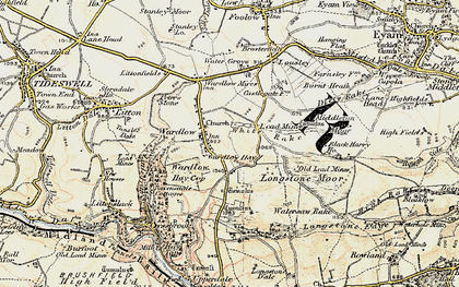 Old map of Wardlow in 1902-1903