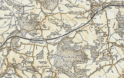 Old map of Wardour Castle in 1897-1899