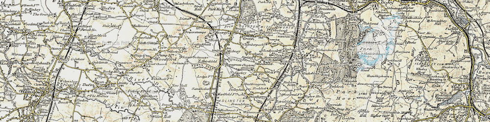 Old map of Wardsend in 1902-1903