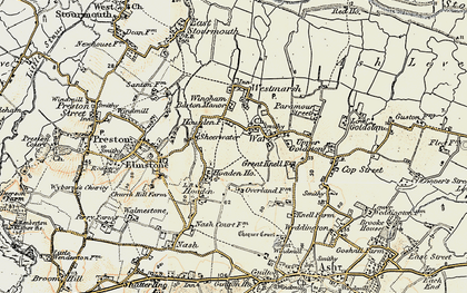 Old map of Ware in 1898-1899