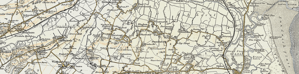 Old map of Ware in 1898-1899