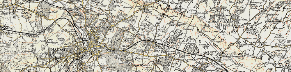 Old map of Ware Street in 1897-1898