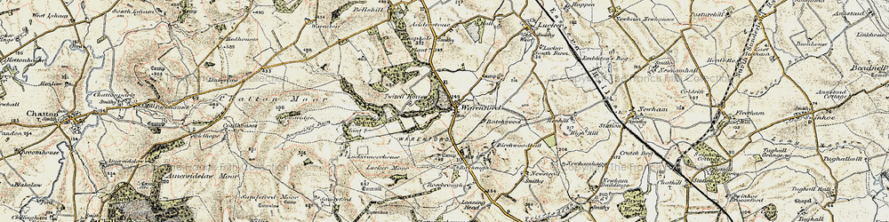 Old map of Brownridge Burn in 1901-1903