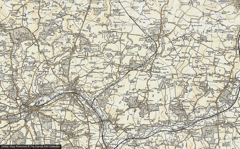 Old Map of Wareside, 1898-1899 in 1898-1899