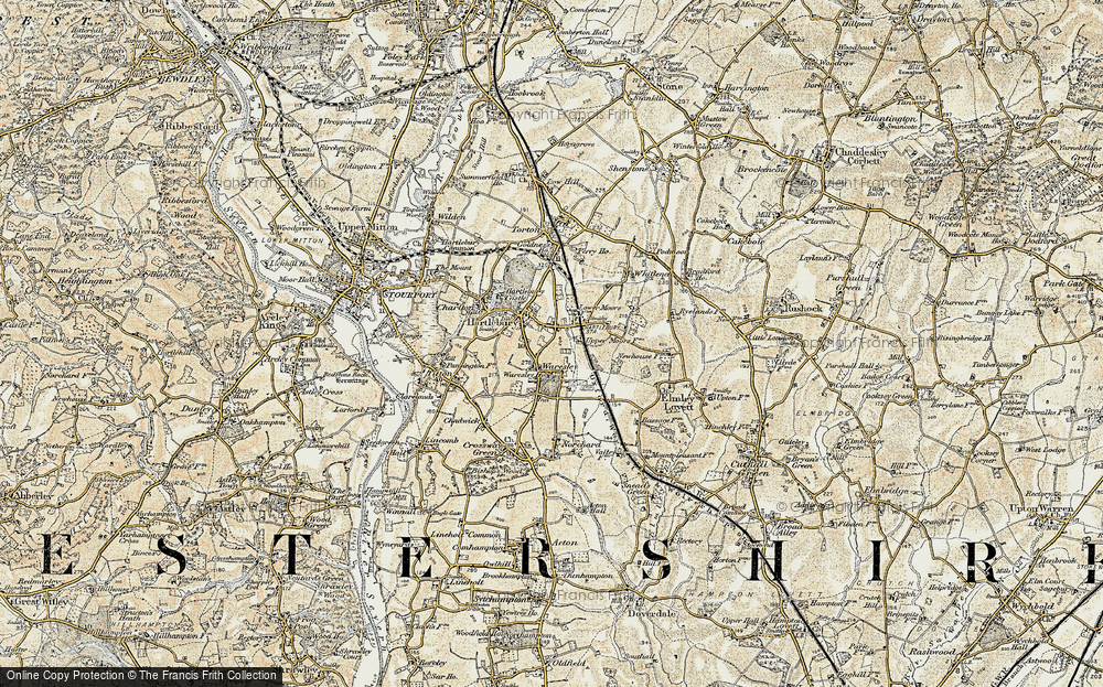 Old Map of Waresley, 1901-1902 in 1901-1902