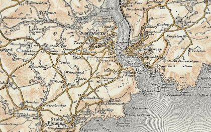 Old map of Warfleet in 1899