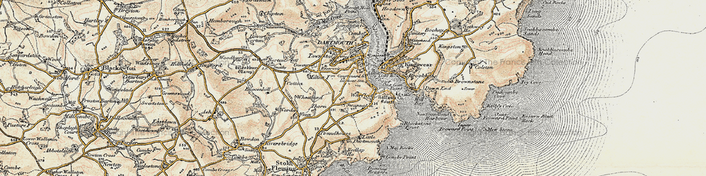 Old map of Warfleet in 1899