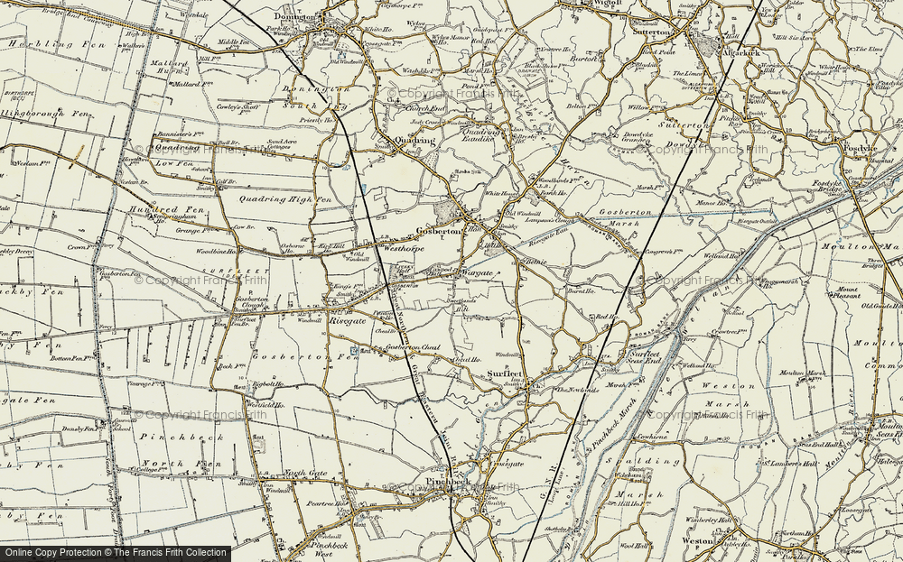 Old Map of Wargate, 1902-1903 in 1902-1903