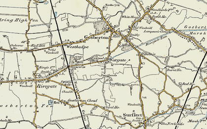 Old map of Wargate in 1902-1903