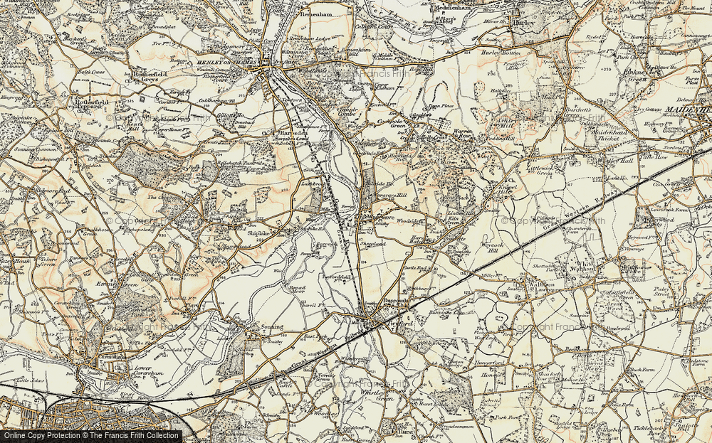 Old Map of Wargrave, 1897-1909 in 1897-1909