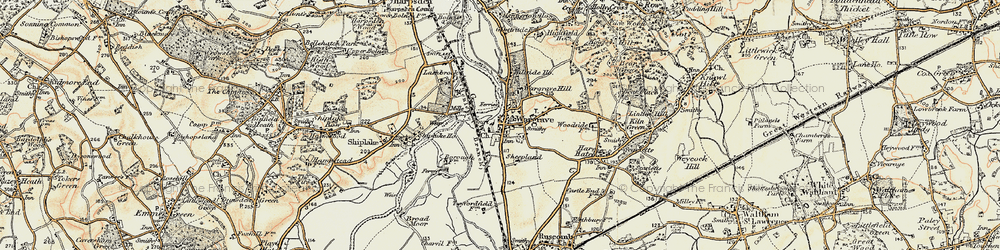 Old map of Wargrave in 1897-1909