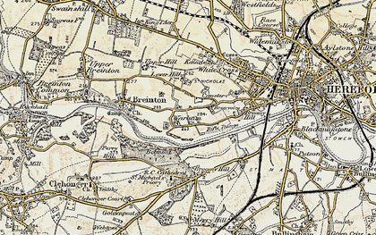 Old map of Warham in 1900-1901