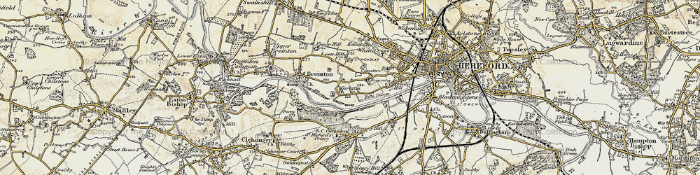 Old map of Warham in 1900-1901