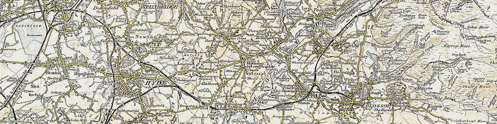 Old map of Warhill in 1903