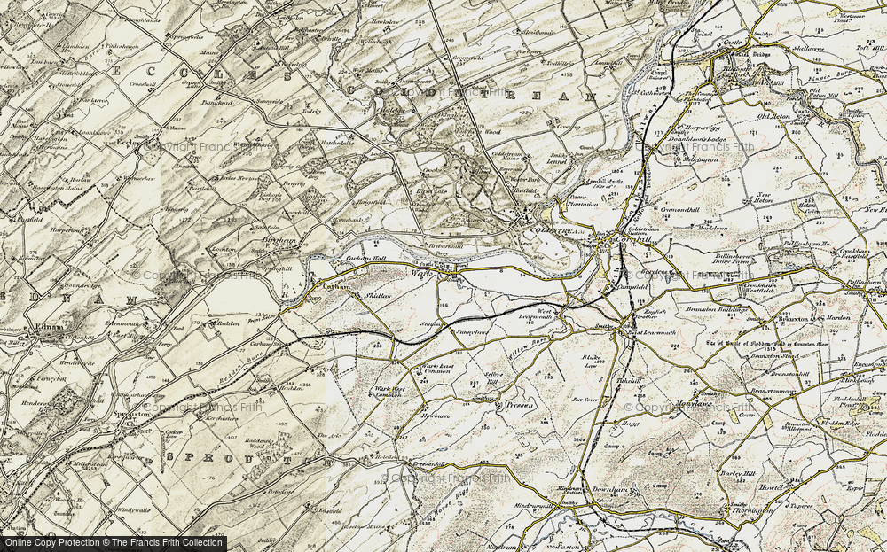Old Map of Wark, 1901-1904 in 1901-1904
