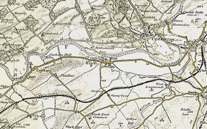 Old map of Wark in 1901-1904