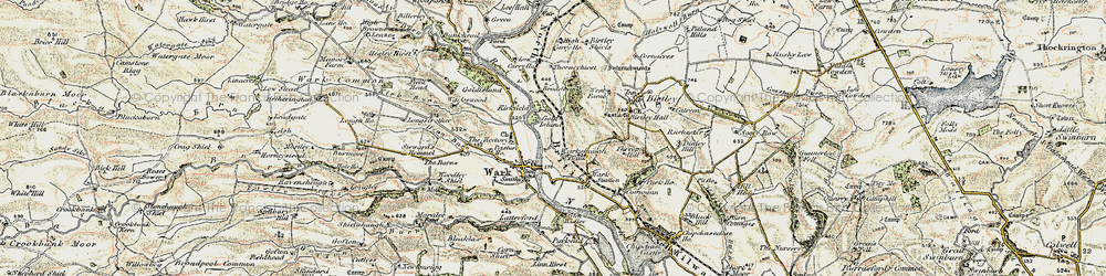 Old map of Bleaklaw in 1901-1904