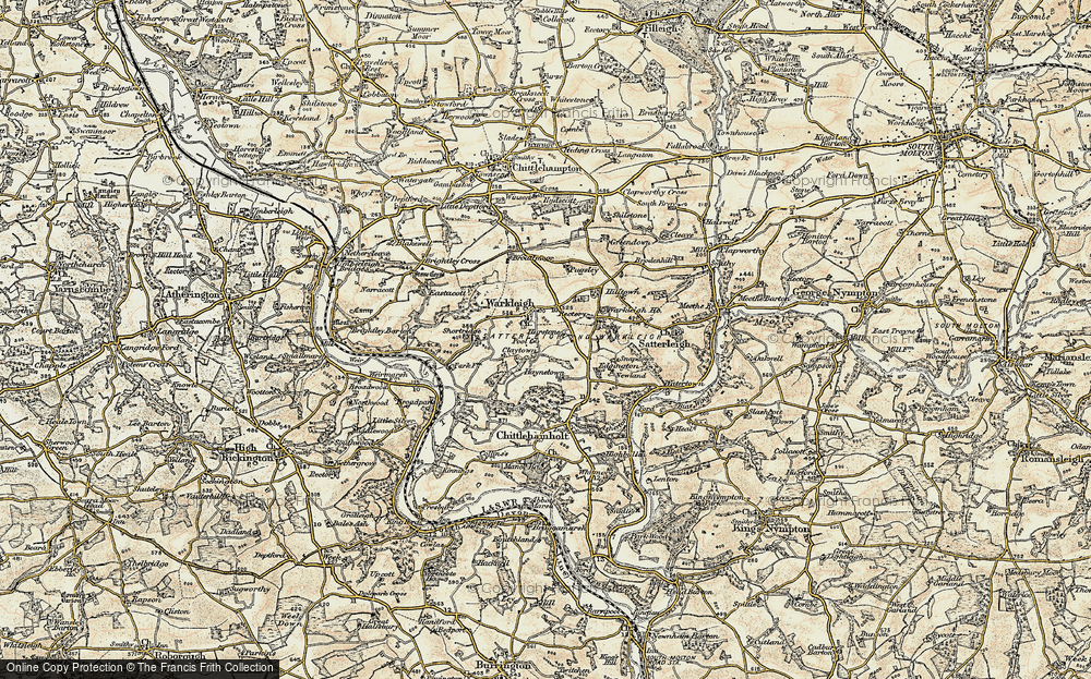 Old Map of Warkleigh, 1899-1900 in 1899-1900