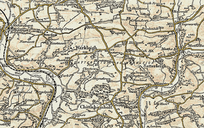 Old map of Warkleigh in 1899-1900