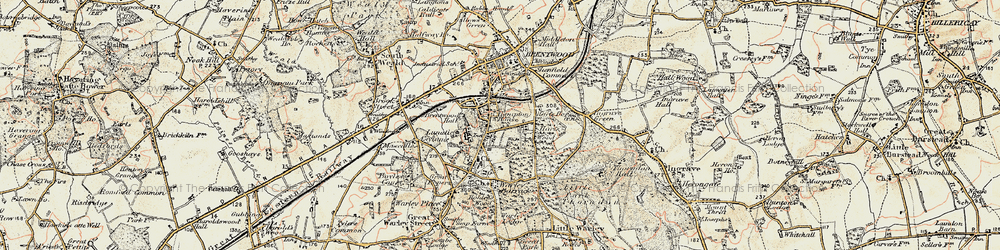 Old map of Barrack Wood in 1898