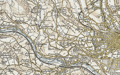 Old map of Warley Town in 1903