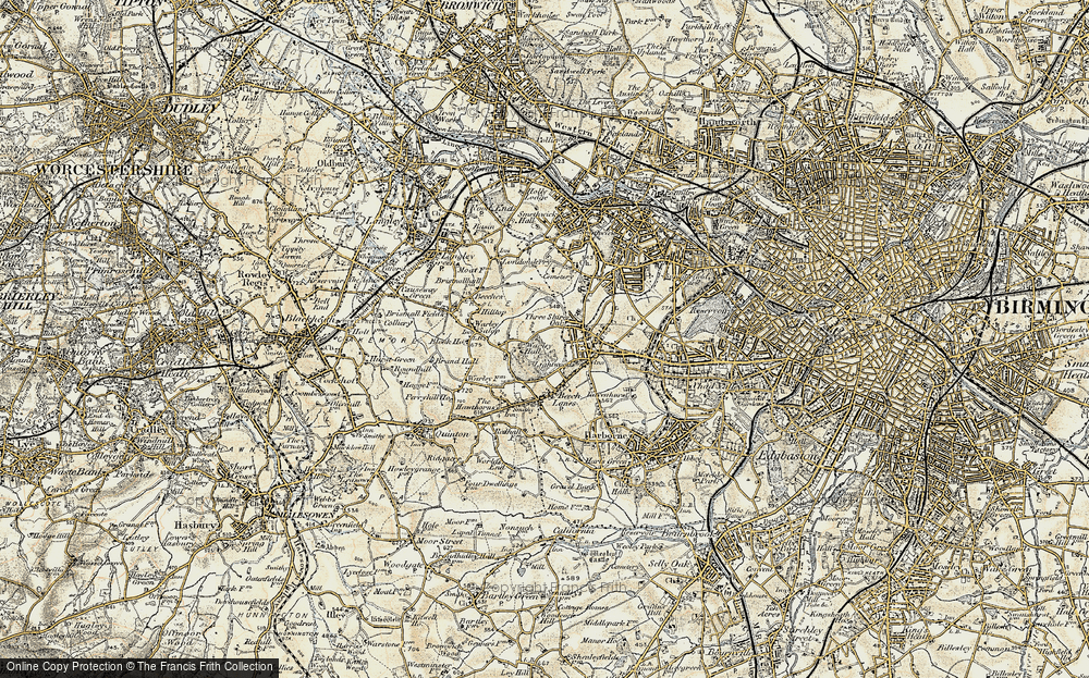 Old Map of Warley Woods, 1902 in 1902