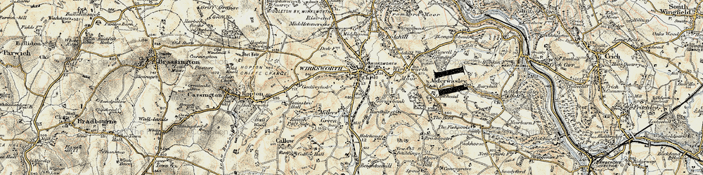 Old map of Warmbrook in 1902