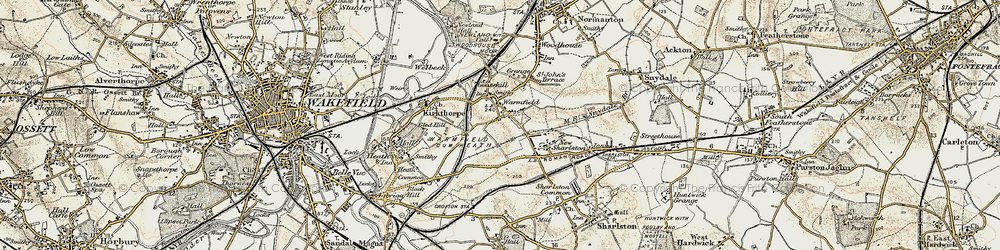 Old map of Warmfield in 1903